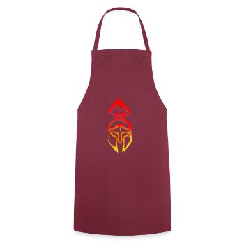 Casque sparte sketchy - Tablier de cuisine - bordeaux - Devant - AI Model Male 185 dark (185cm)