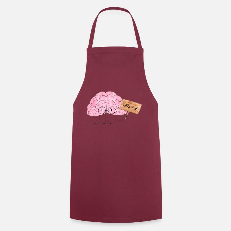 Use your Brain - Tablier de cuisine - bordeaux