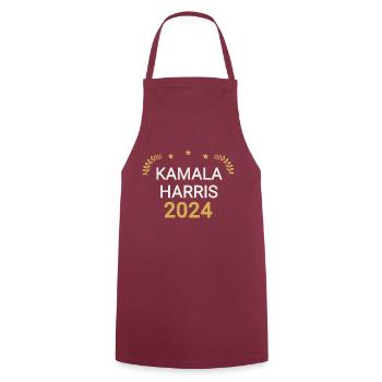Kamala Harris for President 2024 - Kochschürze - Bordeaux - Vorne - AI Model Male 185 dark (185cm)