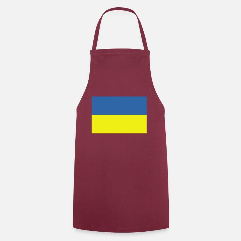 Ukraine - drapeau - Tablier de cuisine - bordeaux