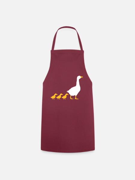 Family geese design - Cooking Apron - bordeaux