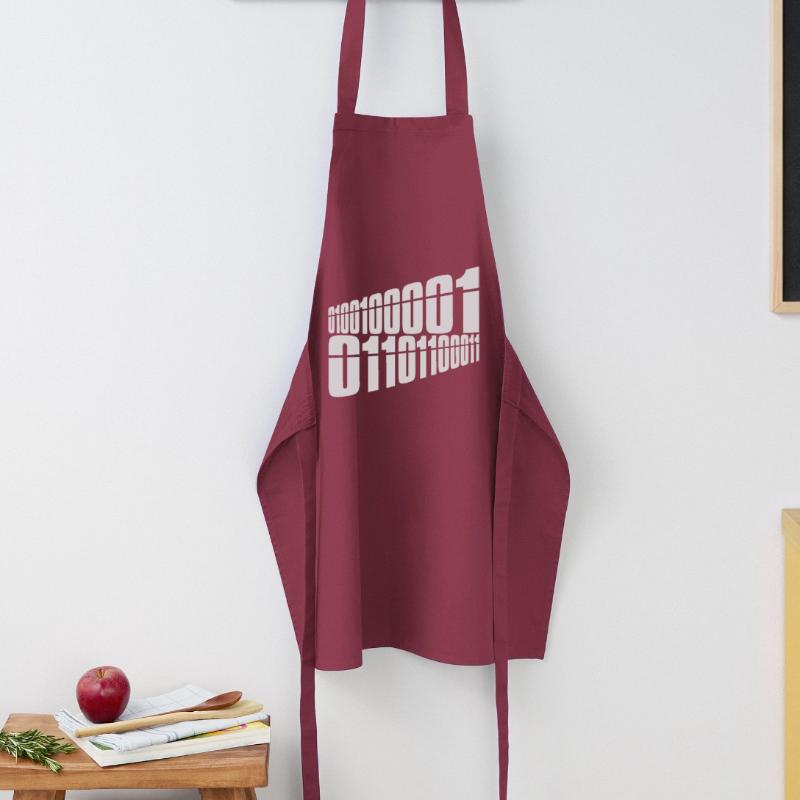 Langage de programme de code binaire Tablier de cuisine
