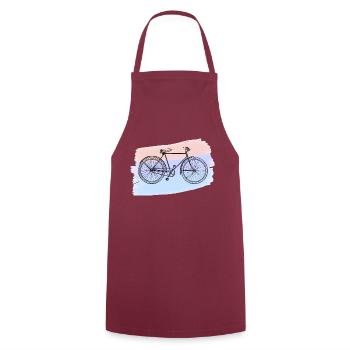 Bicyclette - Tablier de cuisine - bordeaux - Devant - AI Model Male 185 dark (185cm)
