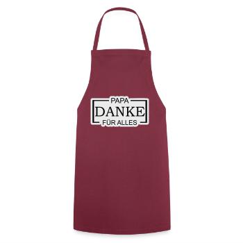 Danke für alles - Kochschürze - Bordeaux - Vorne - AI Model Male 185 dark (185cm)