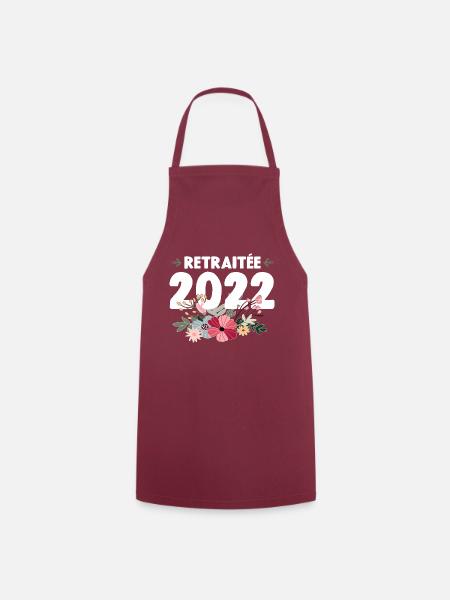 Retraitée 2022 - Tablier de cuisine - bordeaux
