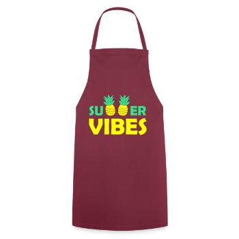 Summer Vibes 01 - Cooking Apron - bordeaux - Front - AI Model Male 185 dark (185cm)