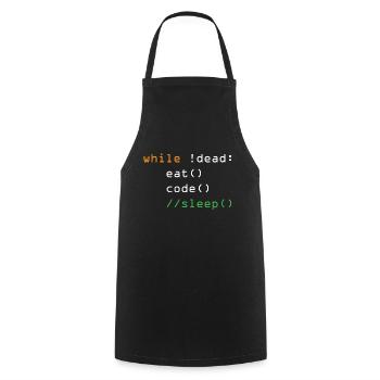 maenner hemd computer python programmierer essen - Kochschürze - Schwarz - Vorne - AI Model Male 185 dark (185cm)