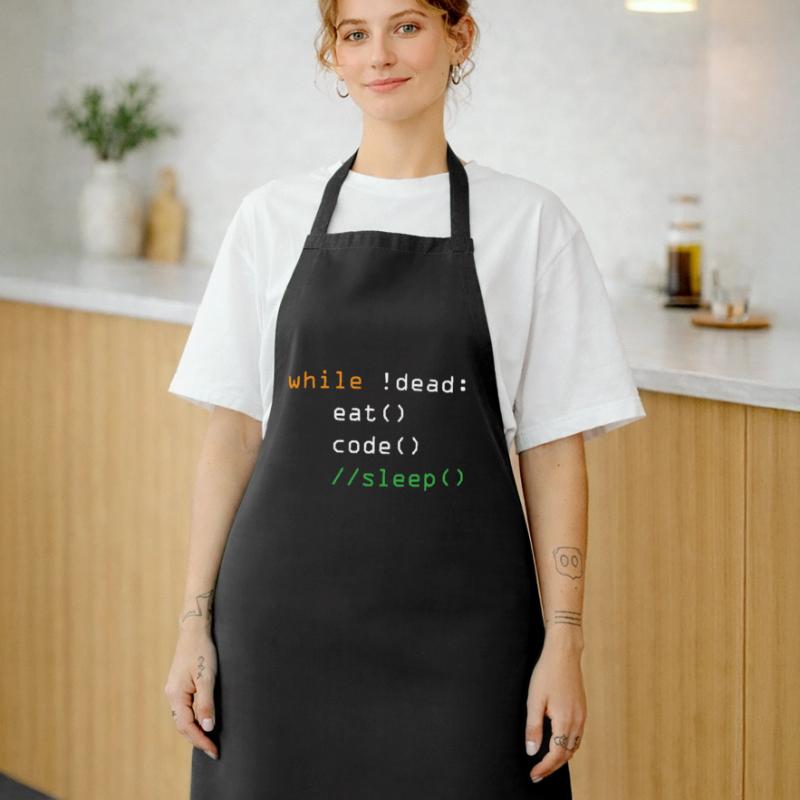 maenner shirt computer python programmer eat Cooking Apron