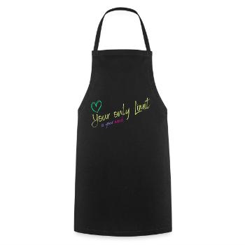 Motivation - sans limites / sans limites - Tablier de cuisine - noir - Devant - AI Model Male 185 dark (185cm)