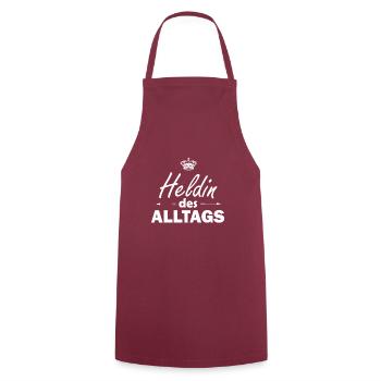 Heldin des Alltags Muttertag - Kochschürze - Bordeaux - Vorne - AI Model Male 185 dark (185cm)