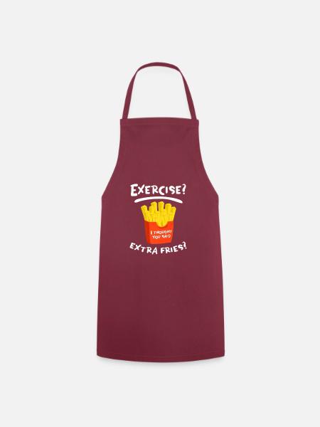 L'exercice? Frise supplémentaire? UNISEX ALIMENTAIRE - Tablier de cuisine - bordeaux