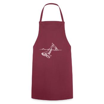 Save the whale UNISEX NATURE - Cooking Apron - bordeaux - Front - AI Model Male 185 dark (185cm)