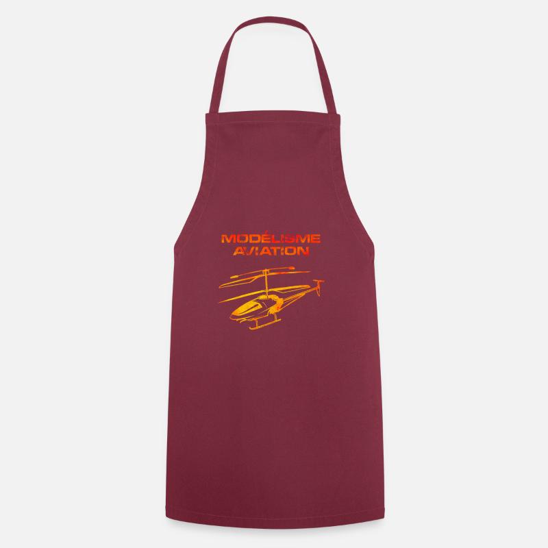 Modélisme aviation hélicoptère - Tablier de cuisine - bordeaux