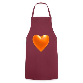 Heart orange gift idea - Cooking Apron - bordeaux - Front - AI Model Male 185 dark (185cm)