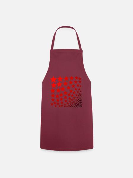 Sterne rot Geschenkidee - Kochschürze - Bordeaux
