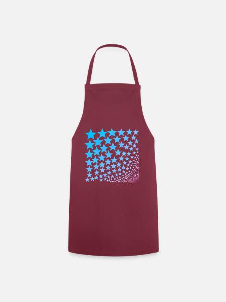 Sterne türkis rosa Geschenkidee - Kochschürze - Bordeaux