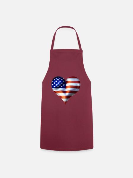 USA Geschenkidee Amerika Flagge - Kochschürze - Bordeaux