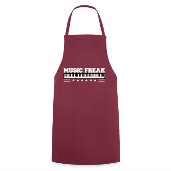 Piano Music Freak Text Saying Classical Piano - Cooking Apron - bordeaux - Front - AI Model Male 185 dark (185cm)