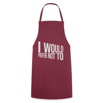 I prefer not to - Cooking Apron - bordeaux - Front - AI Model Male 185 dark (185cm)