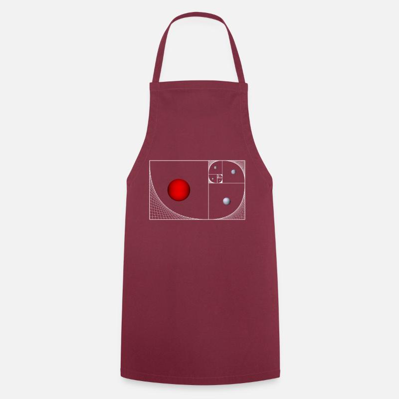 Fibonacci Snail - Cooking Apron - bordeaux