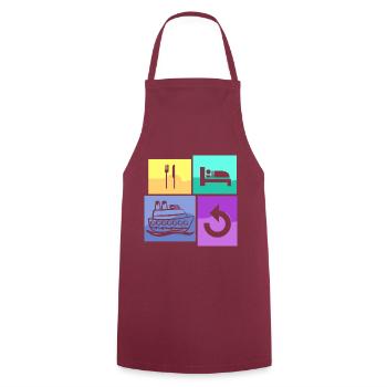 Family Cruise - Cooking Apron - bordeaux - Front - AI Model Male 185 dark (185cm)