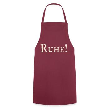 Ruhe ! - Kochschürze - Bordeaux - Vorne - AI Model Male 185 dark (185cm)