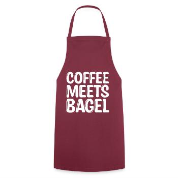 Le café rencontre Bagel - Tablier de cuisine - bordeaux - Devant - AI Model Male 185 dark (185cm)