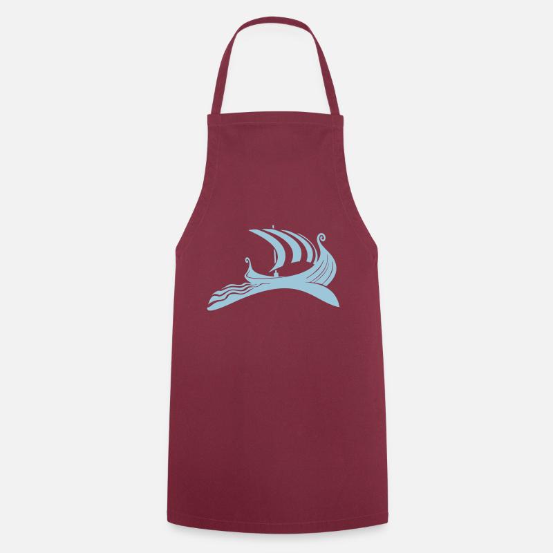 Viking Viking boat ship - Cooking Apron - bordeaux