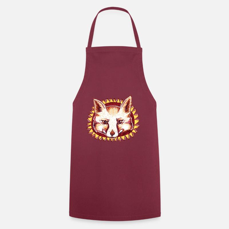 Cartoon fox - Cooking Apron - bordeaux