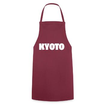 KYOTO WHITE - Cooking Apron - bordeaux - Front - AI Model Male 185 dark (185cm)