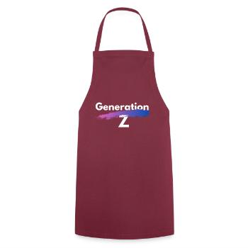 Generation Z - Kochschürze - Bordeaux - Vorne - AI Model Male 185 dark (185cm)