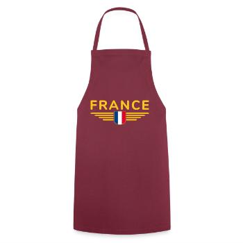 I Love France Elegance Style Design Outfits - Cooking Apron - bordeaux - Front - AI Model Male 185 dark (185cm)