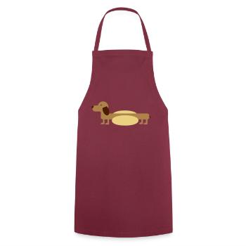 Hot-Dog - Kochschürze - Bordeaux - Vorne - AI Model Male 185 dark (185cm)