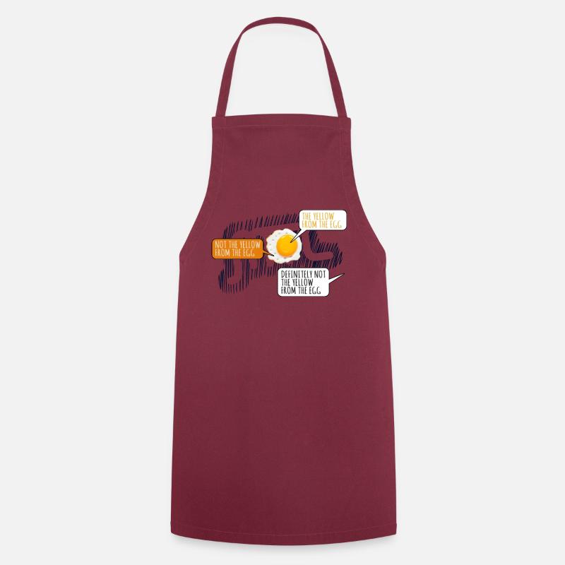 Le jaune de l’œuf - Pas 5000 - DIGITAL - Tablier de cuisine - bordeaux