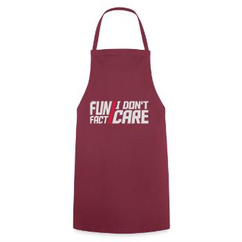 I don't care fact - Cooking Apron - bordeaux - Front - AI Model Male 185 dark (185cm)