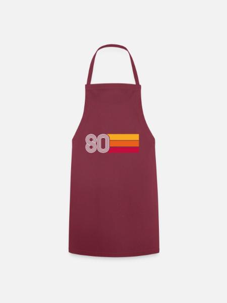 Vintage Classic 1980er Jahre - Kochschürze - Bordeaux