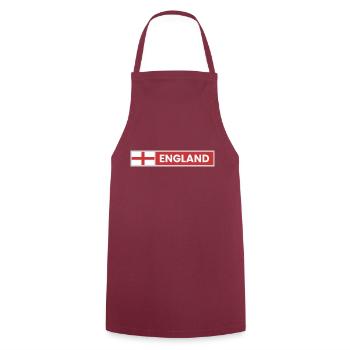 England National Flag - Cooking Apron - bordeaux - Front - AI Model Male 185 dark (185cm)