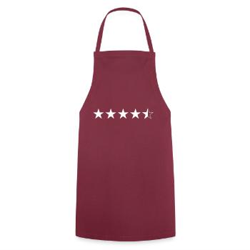 4,5 Sterne Bewertung leer - 4,5 Sterne Bewertung - Kochschürze - Bordeaux - Vorne - AI Model Male 185 dark (185cm)