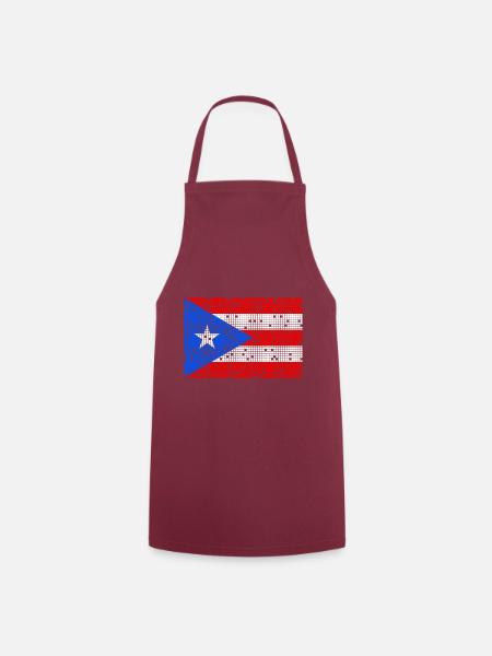 8bit Puerto Rico - Kochschürze - Bordeaux