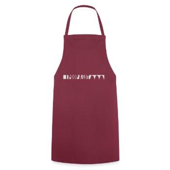 I poop a lot - Cooking Apron - bordeaux - Front - AI Model Male 185 dark (185cm)
