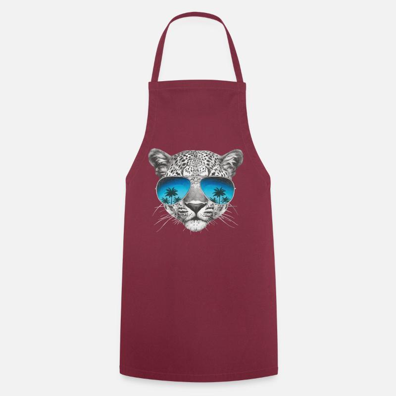Animal Planet Leopard "Cool" - Cooking Apron - bordeaux