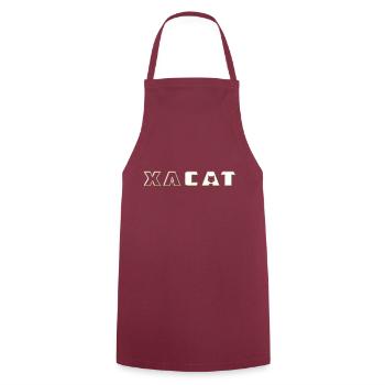 Xtra Tierkatze - Kochschürze - Bordeaux - Vorne - AI Model Male 185 dark (185cm)