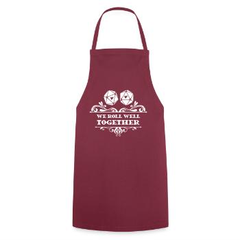 Romantic design for tabletop role players - Cooking Apron - bordeaux - Front - AI Model Male 185 dark (185cm)