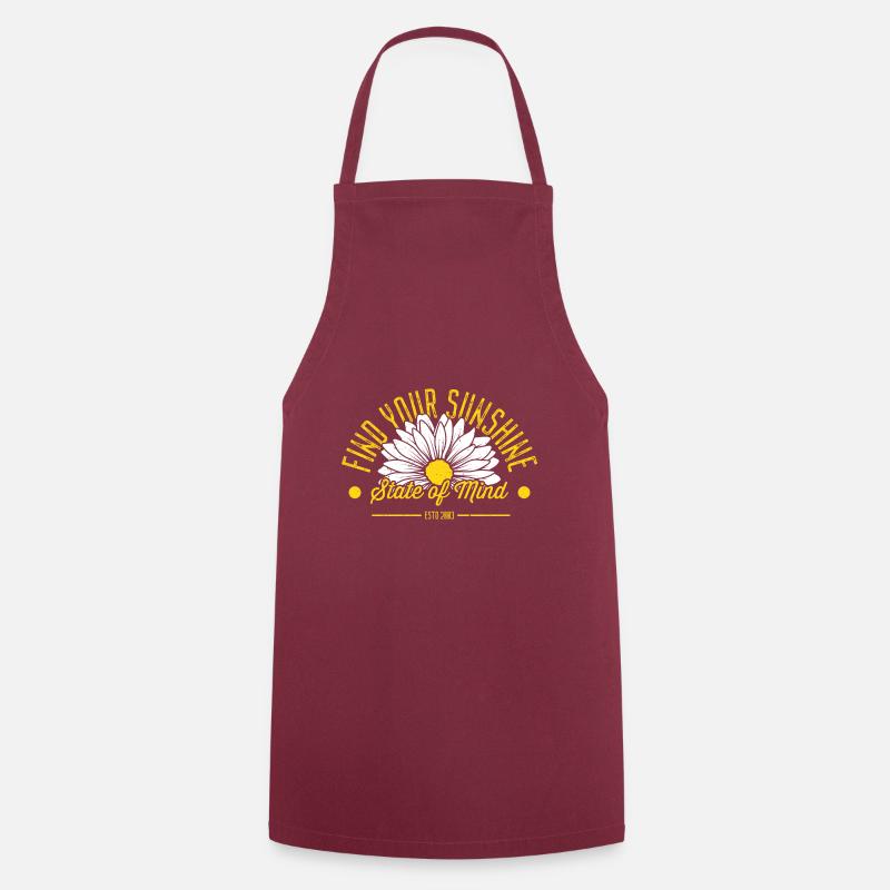 Daisy Trend Visual with Inspirational Phrase - Cooking Apron - bordeaux
