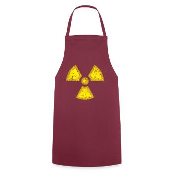 Radioactive / Symbol Radioactivity - Cooking Apron - bordeaux - Front - AI Model Male 185 dark (185cm)