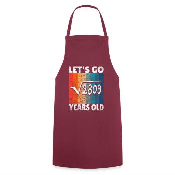 53rd birthday - the root of 2809 = 53 years - Cooking Apron - bordeaux - Front - AI Model Male 185 dark (185cm)