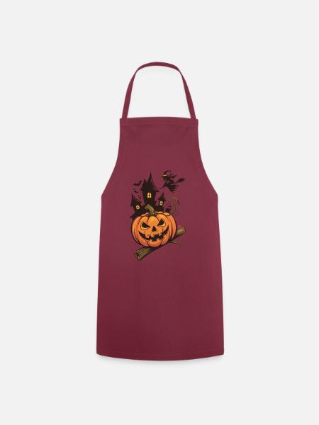 Halloween Kürbis - Kochschürze - Bordeaux