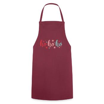 Ho Ho Ho - Cooking Apron - bordeaux - Front - AI Model Male 185 dark (185cm)