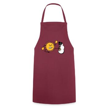 sonne kickt schneemann - Kochschürze - Bordeaux - Vorne - AI Model Male 185 dark (185cm)