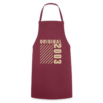 Original 2003 Authentic 2003 Vintage Bursdag - Tablier de cuisine - bordeaux - Devant - AI Model Male 185 dark (185cm)